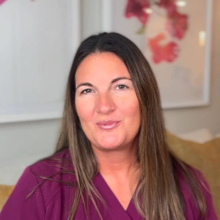 Jen Brown, RN, in a Nurse Pop Ins video on Facebook